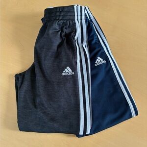 Adidas Kids Dark Blue and Charcoal Joggers